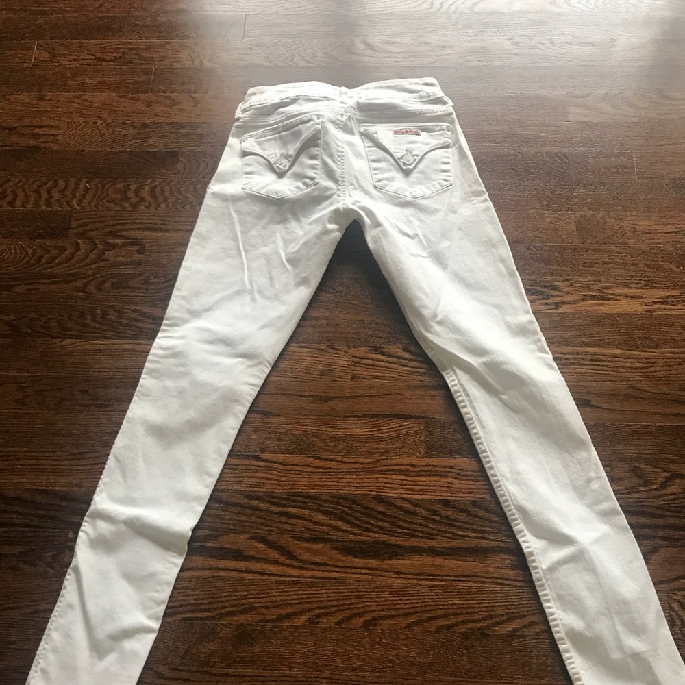 Hudson white skinny jeans